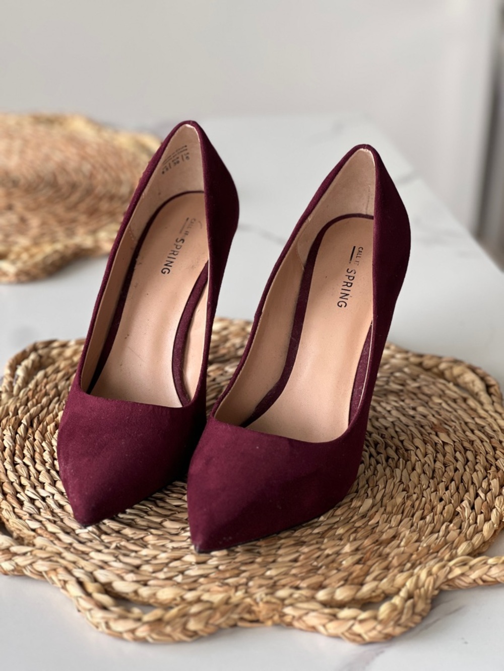 Call It Spring Women's Wine Pointed-Toe Pumps